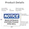 Signmission Main Entrance Visitors Please Ring Bell OSHA Notice Sign, Aluminum, 24in W x 18in L, 2PK OS-2PACK-NS-A-1824-L-14085 - alternate 2